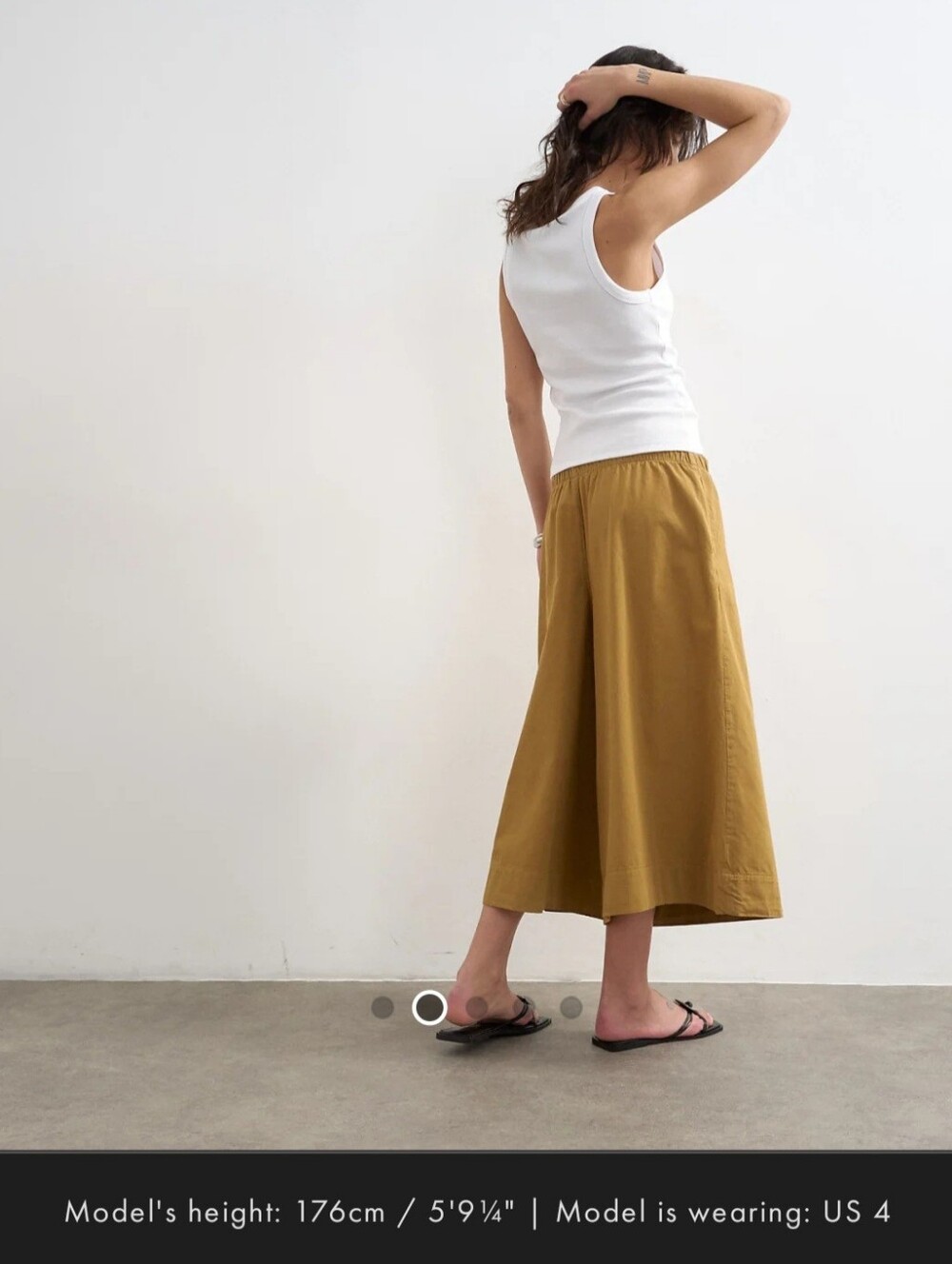 Top Shop A-line Culottes In Tan - Picture 2 of 5